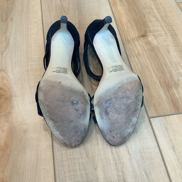 Alfani Women's Heels - Pumps Open Toe Strappy Faux Leather/SuedeBlack Size 9 1/2 - Picture 11 of 13